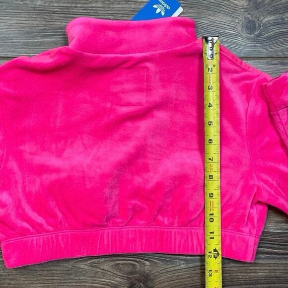Adidas JEREMY SCOTT VELOUR TRACK TOP Sweat Cropped Jacket Womens Medium - Picture 7 of 8